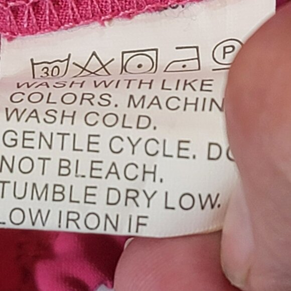 Dreimp Faux Wrap Top, Women L, Hot Pink, Dolman Sleeve, Elastic Waist, 90's, EUC - Picture 7 of 10